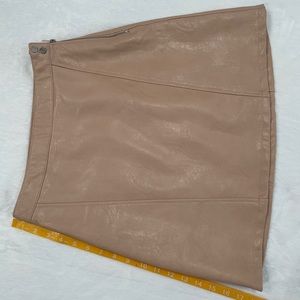 ZARA LEATHER BASIC SKIRT